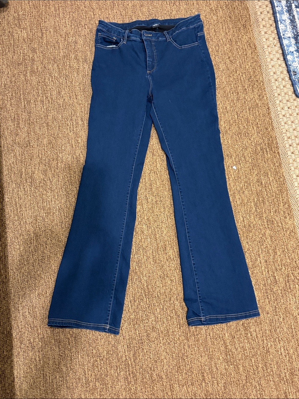 High-Rise Dark Blue Flare Jeans for Women